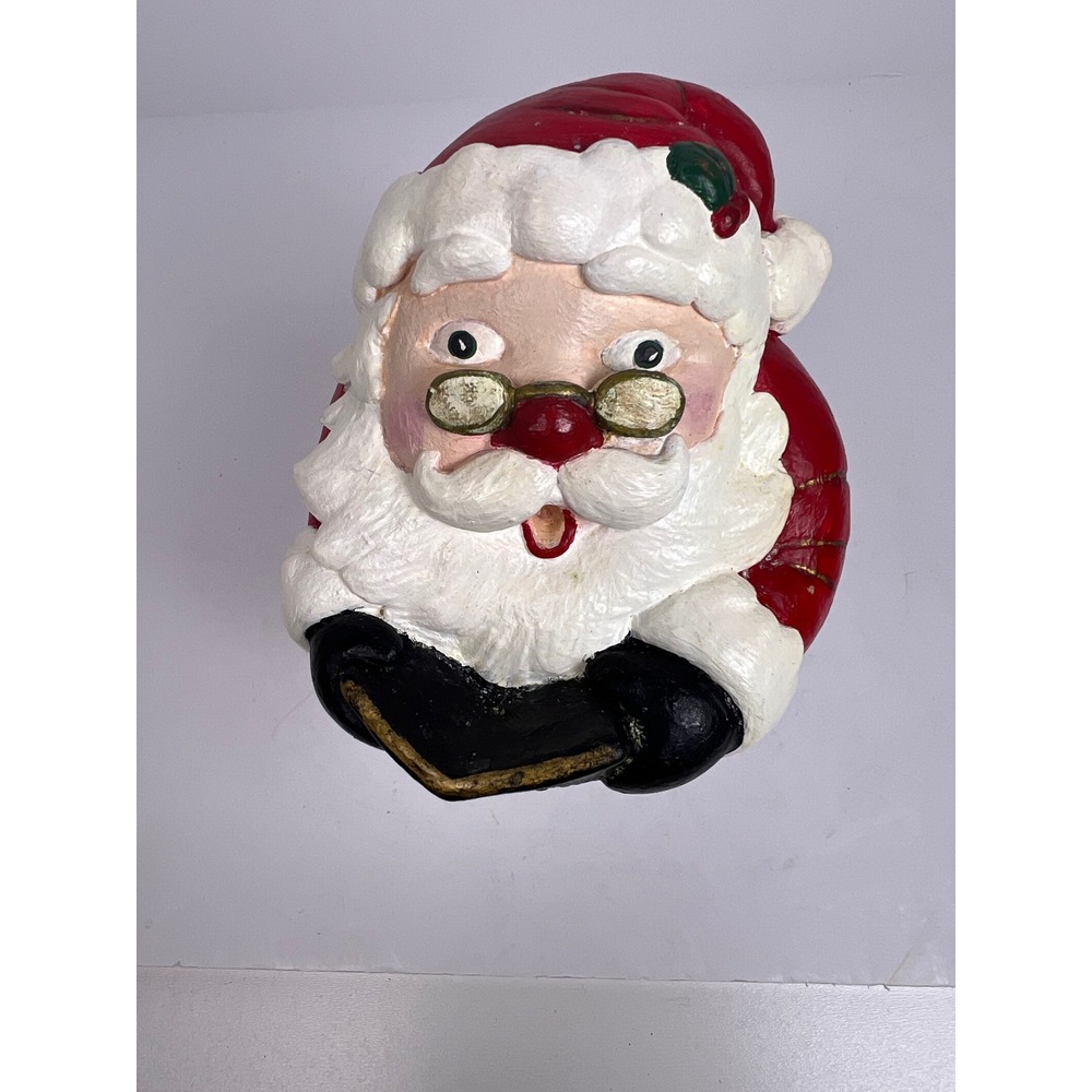 Vintage Santa Christmas Holiday Jat  Candy‎ Jar Canister Container
